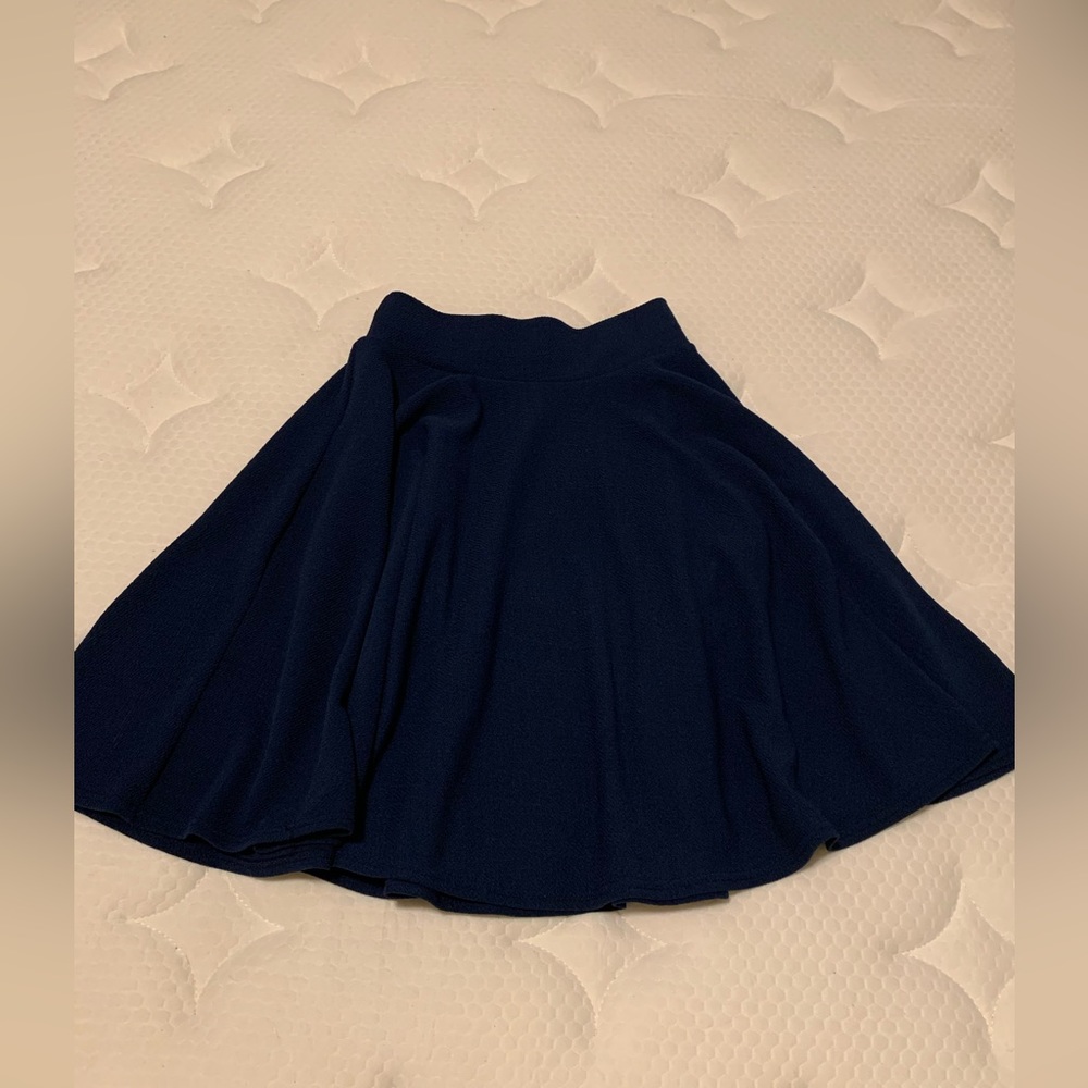 Navy uniform swing skirt